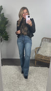 Hit The Town Faux Leather Puff Sleeve Jacket : Black
