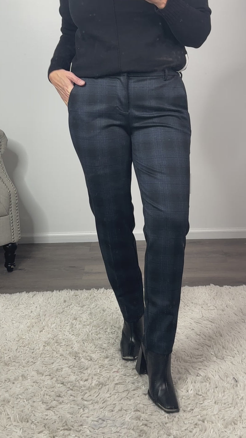 Carson Liverpool Kelsey Trousers : Black/Charcoal