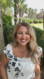 Liverpool Kaiana Square Neck Blouse : Indigo Rose