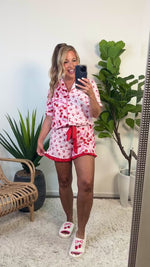 Cherry Bomb Ruffle Pajama Set : Pink