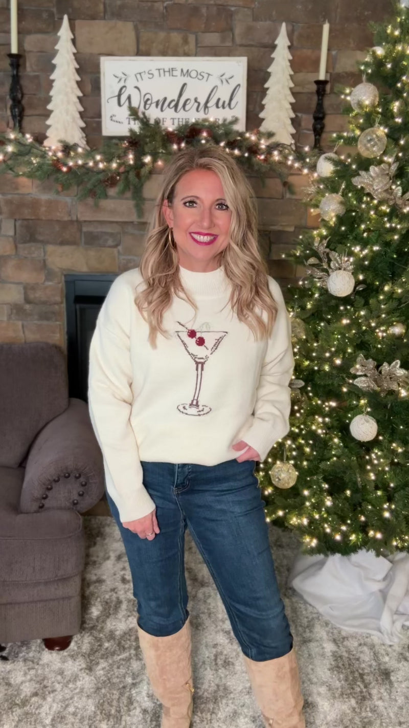 Deidra Dry Martini Sweater : Cream