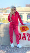 KC Vintage Wash Jogger Set : Red