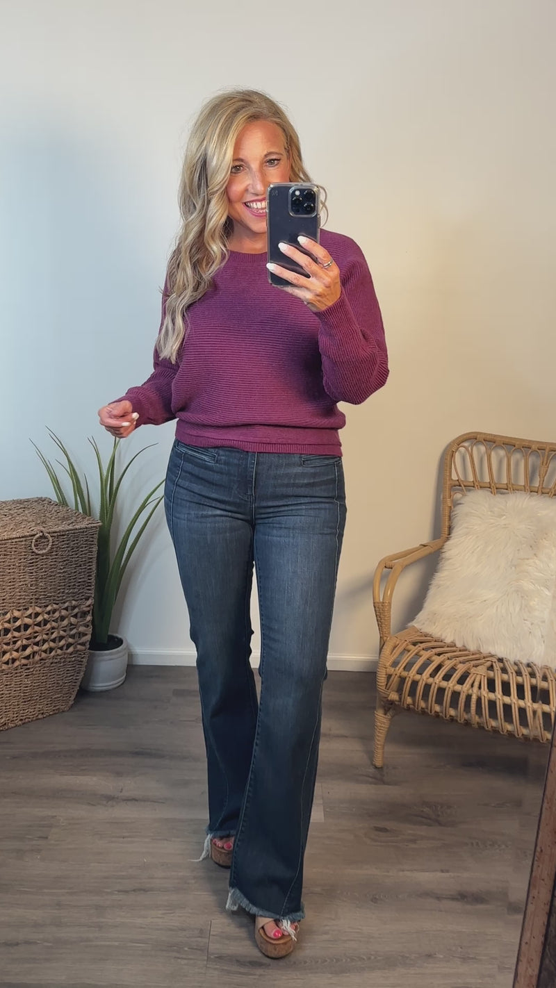 Kendi Ribbed Sweater : Berry