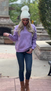 Sweet As You Are Quilted Fleece Top : Lavender