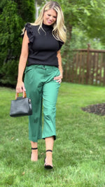 Liverpool Savy Paperbag Pants : Green