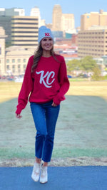 Verity Puff KC Sweater : Red