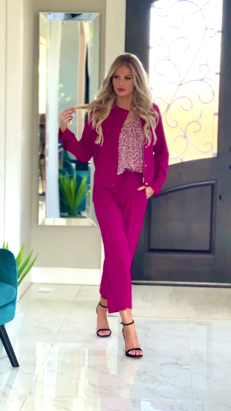 Tammy Liverpool Jacket : Fuchsia