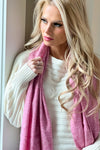 Always Chilly Oversize Heathered Knit Scarf : Pink