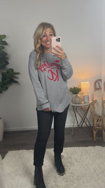 Game Day KC Long Sleeve Tee : Grey/Red