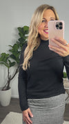 Liverpool Andy Mock Neck Top : Black