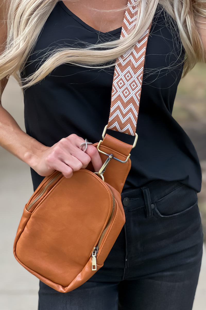 Sierra Guitar Strap Sling Bag : Tan