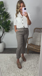 Wild Truffle Maisie Crop Pants : Olive