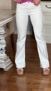 Full of Life Slit Bootcut Jeans : White