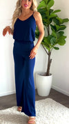Can't Stop Me Wide Leg Palazzo Pants : Navy