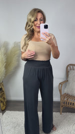 Feeling My Best Square Neck Ribbed Knit Top : Latte