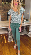 Liverpool Ally High-Rise Ankle Skinny Jean : Shale Green