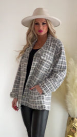 Liverpool Reliable Love Button Up Jacket : Grey Multi