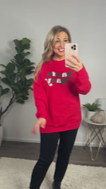 Santa Baby Fleece Sweatshirt : Red