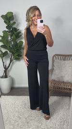 Can't Stop Me Wide Leg Palazzo Pants : Black