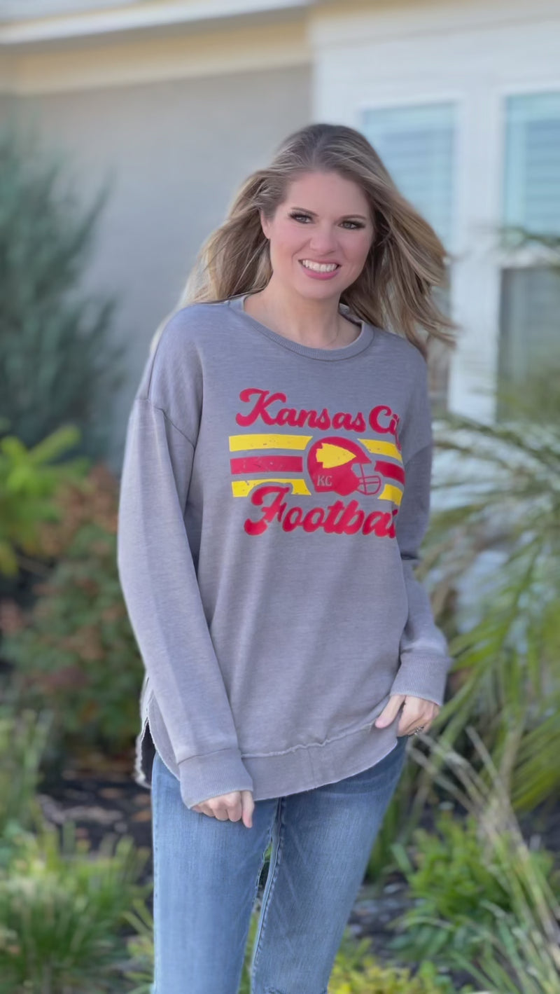 Game Day KC Hoodie : Grey/Red – TeaElla