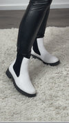 Corkys To Be Honest Pull On Bootie : White/Black