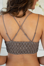Finishing Touch Padded Bralette : Cocoa