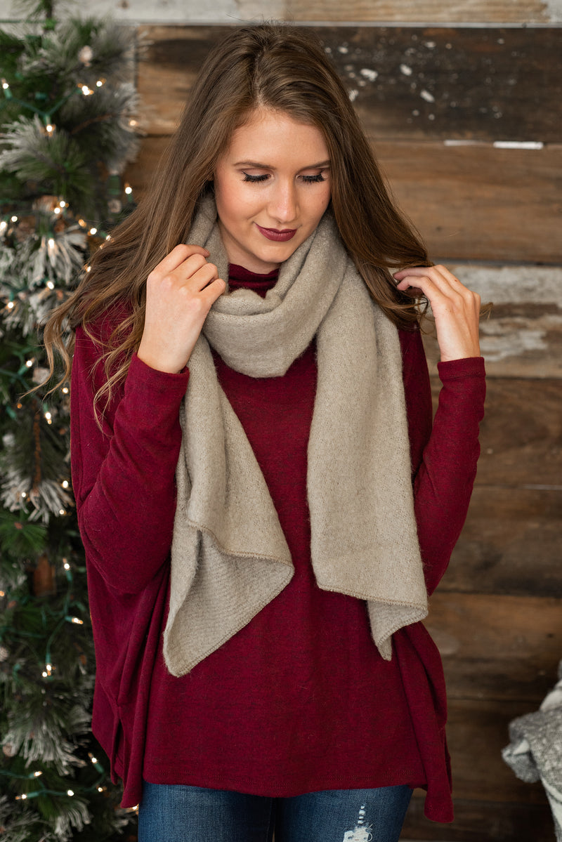 Savy In The City Scarf : Taupe