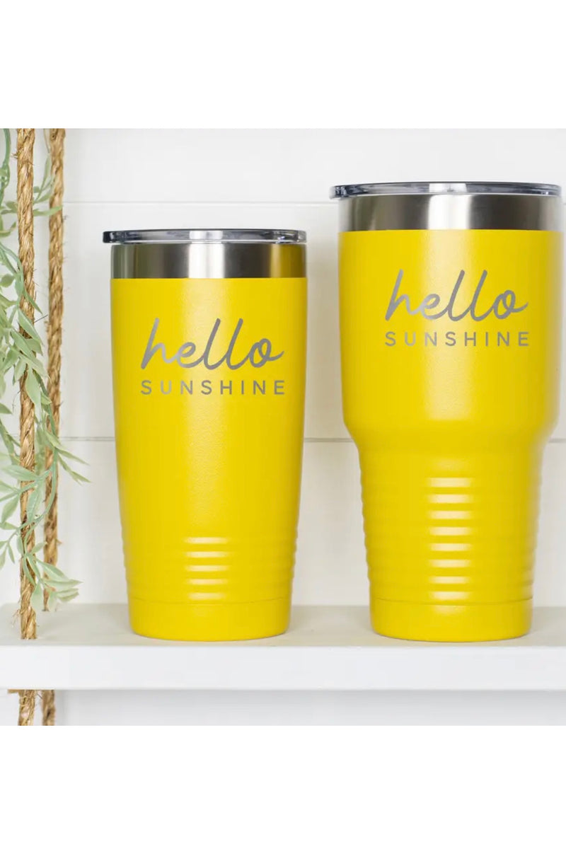 30oz Stainless Steel Tumbler : Hello Sunshine