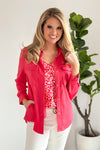 Liverpool Courtney Snap Front Jacket : Watermelon