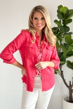 Liverpool Courtney Snap Front Jacket : Watermelon