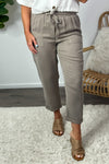 Wild Truffle Maisie Crop Pants : Olive