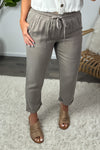 Wild Truffle Maisie Crop Pants : Olive