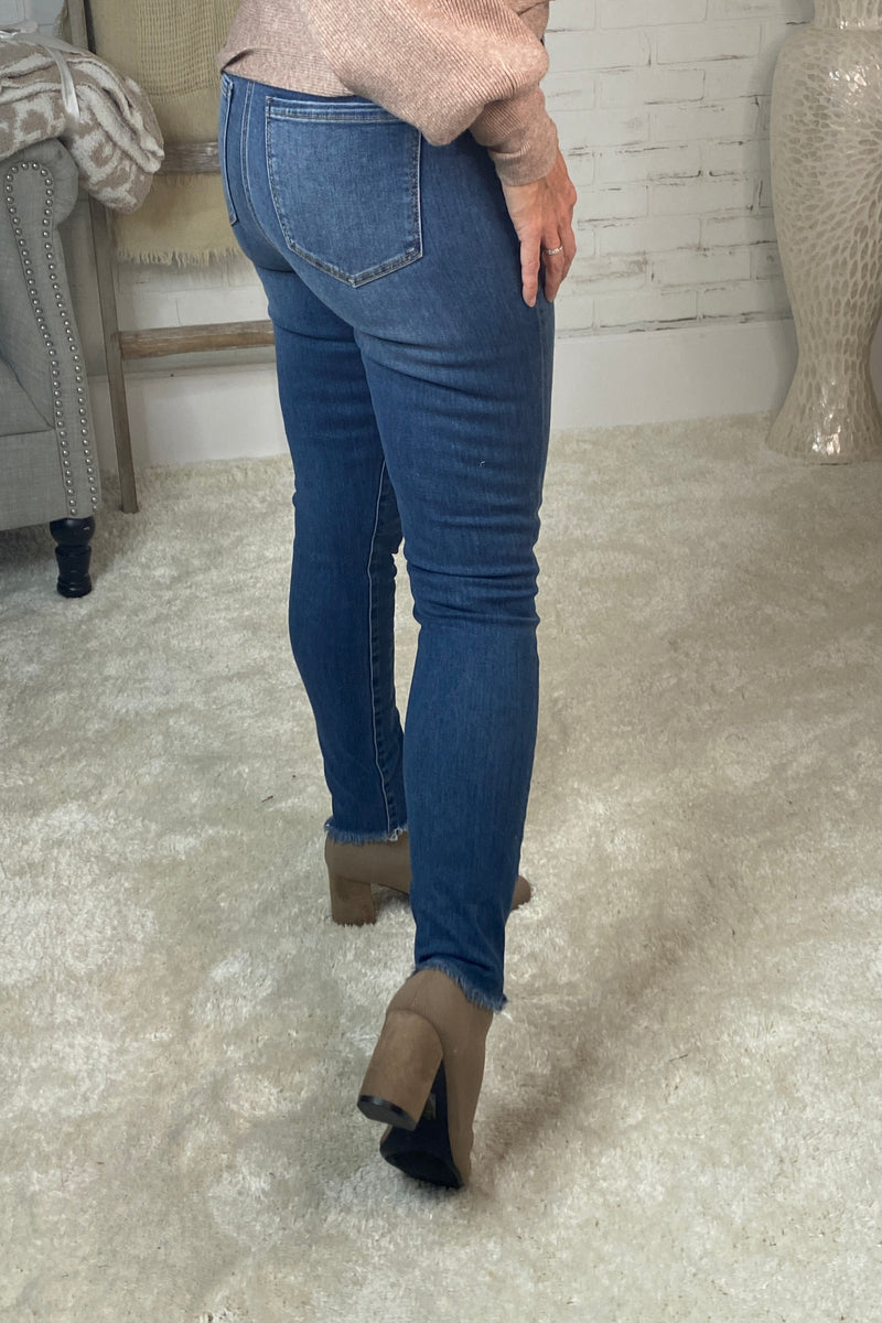 Liverpool Elmdale High-Rise Distressed Ankle Skinny Jean : Medium Wash