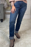 Judy Blue Marissa Mid-Rise Boyfriend Cuff Jeans : Medium Wash