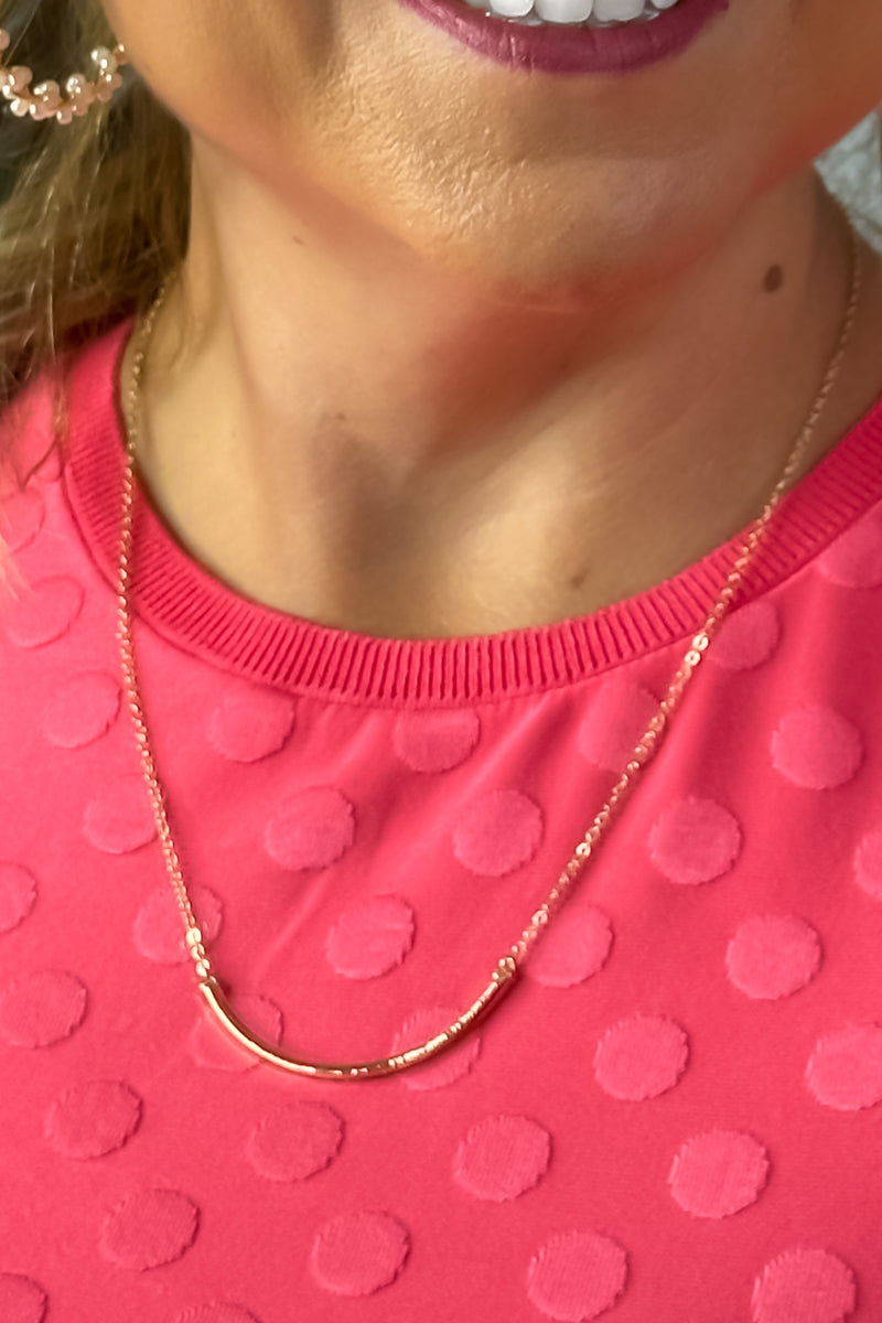 Bree Rhinestone Bar Necklace : Gold/Rhinestone
