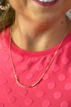 Bree Rhinestone Bar Necklace : Gold/Rhinestone