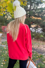 Kansas City Vintage Corded Pullover : Red