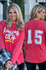 Kansas City Laces 15 Long Sleeve Tee : Red