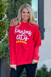 Kansas City Laces 87 Corded Pullover : Red