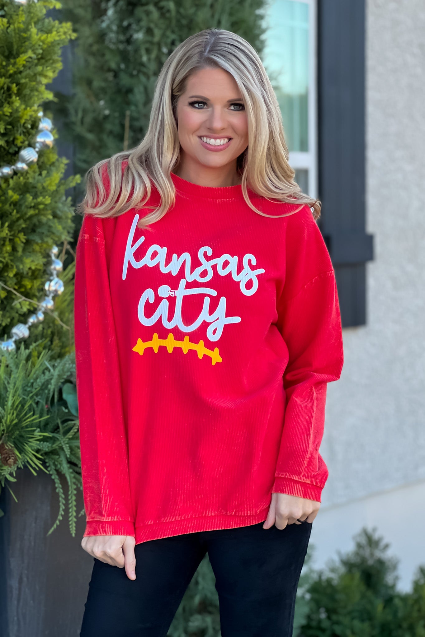 Kansas University Crewneck Sweatshirt : Charcoal/Blue – TeaElla