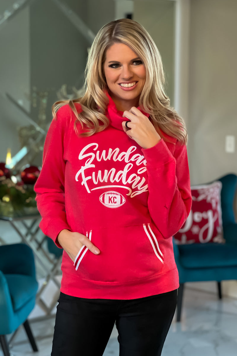 KC Sunday Funday Soft Cowlneck : Red