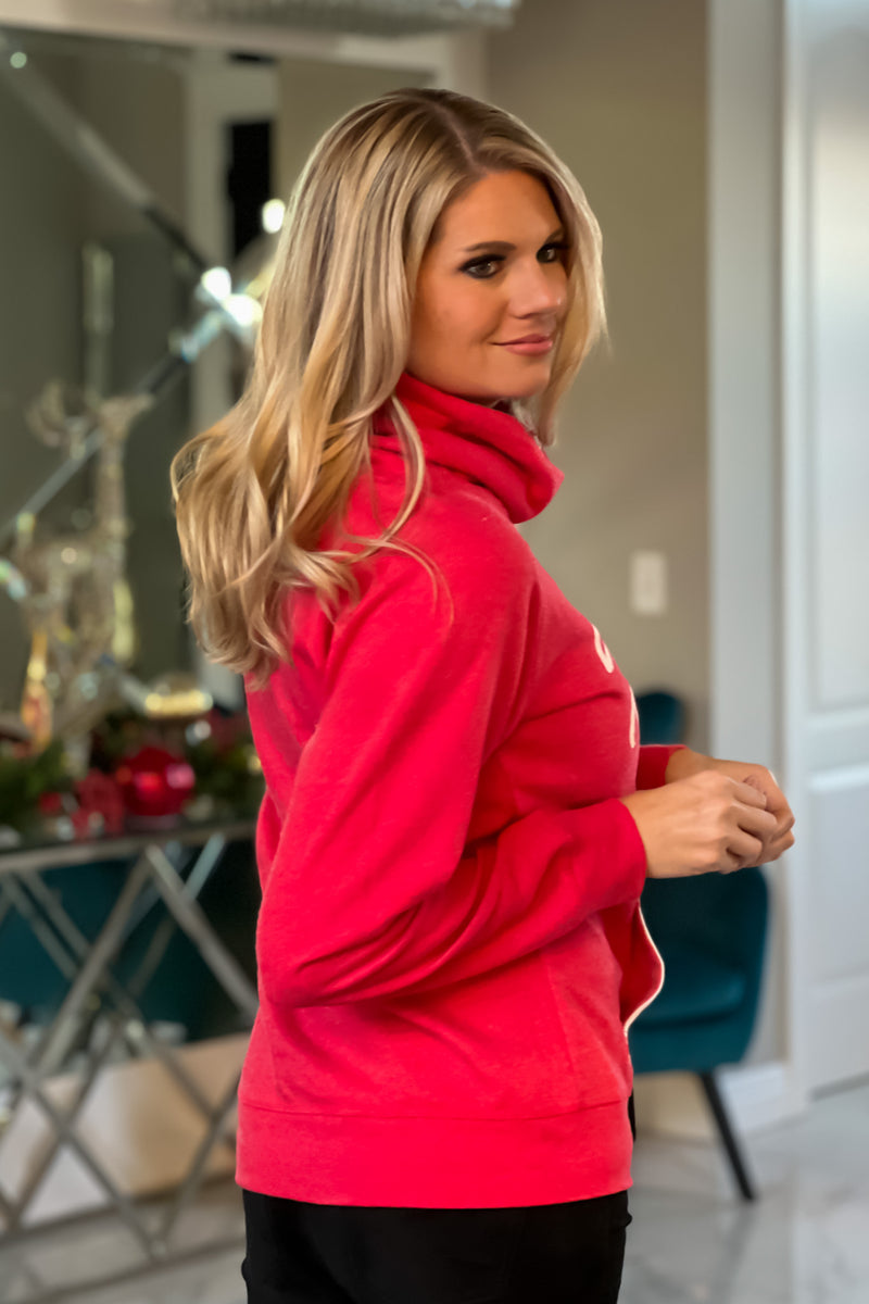 KC Sunday Funday Soft Cowlneck : Red
