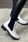 Corkys To Be Honest Pull On Bootie : White/Black