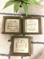 Pine Designs 7x7 Wood Signs