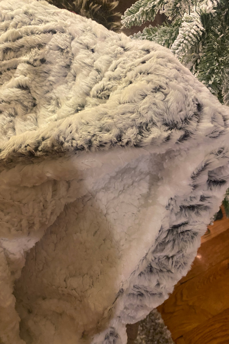 Sherpa Throw Blanket : Grey