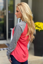 Exclusive KC Gameday Raglan Tee : Red/Grey