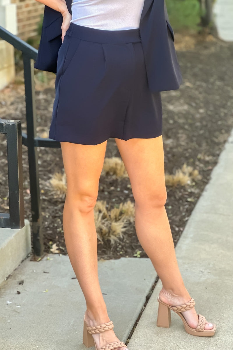 Happy To Be Tailored Short : Navy