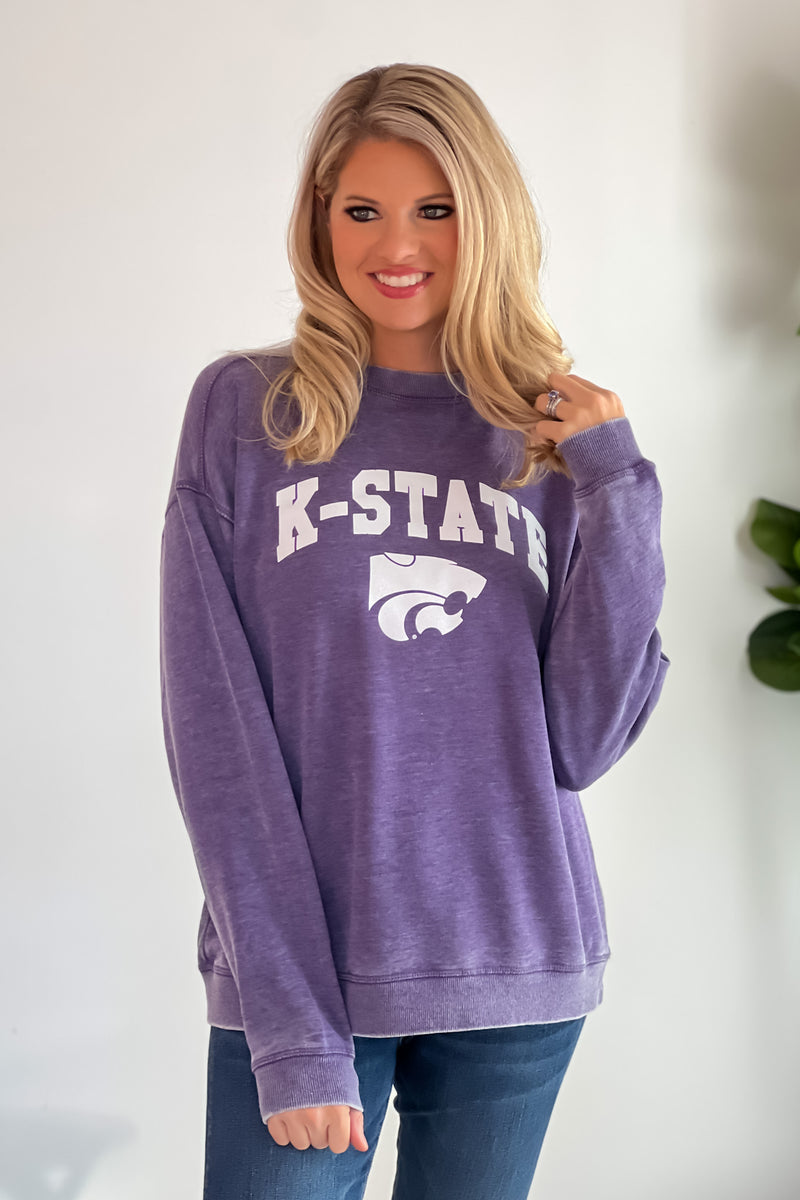 K-State Powercat Sweatshirt : Heathered Purple