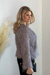 Electric Nights Faux Fur Jacket : Silver