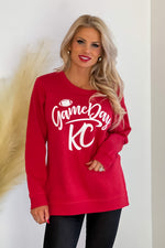 Game Day KC Side Slit Tunic : Red/White